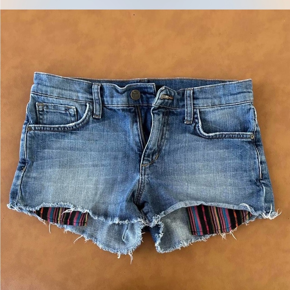 Joe's Jeans Blue Denim Shorts with Striped Accents